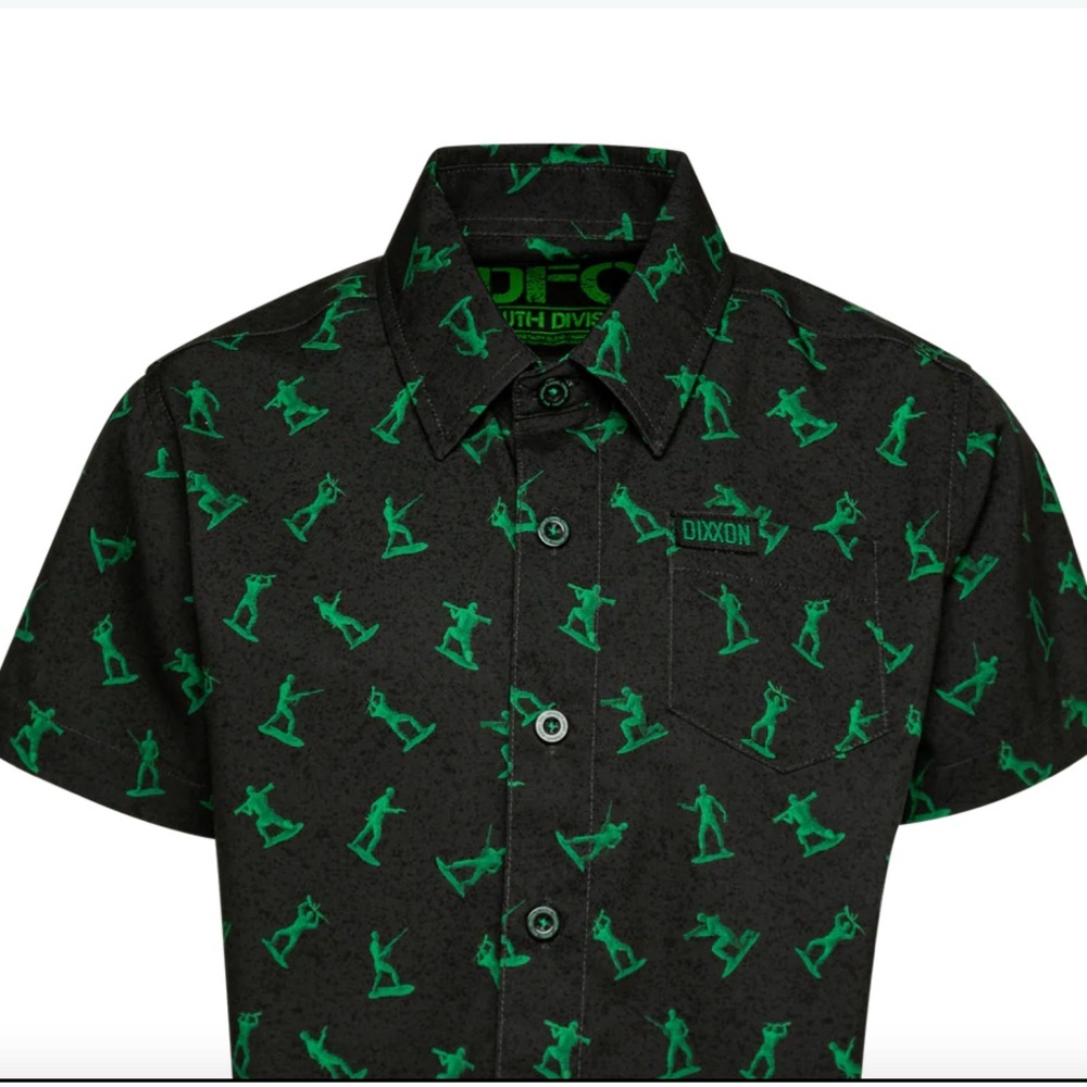 DIXXON Black Short-Sleeve Button-Up Shirt